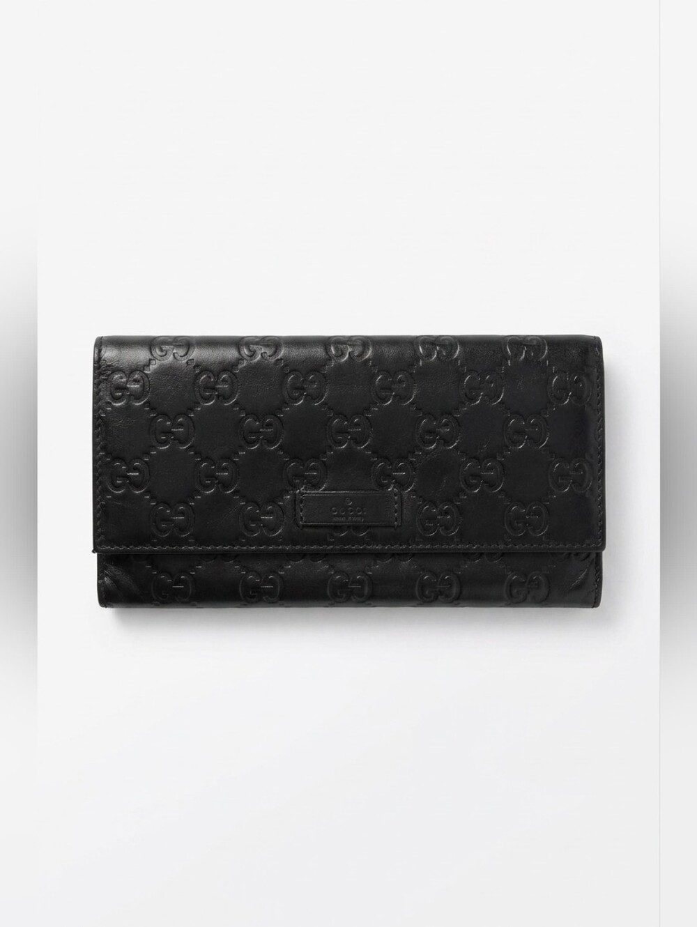 Gucci Black Embossed GG Leather Wallet